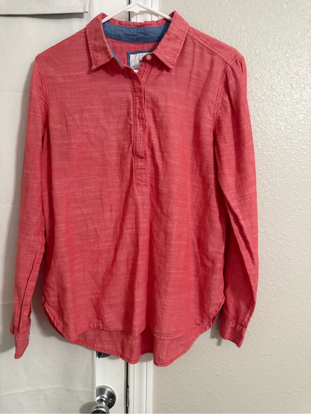 Sonoma Coral Button-Down Long Sleeve Shirt